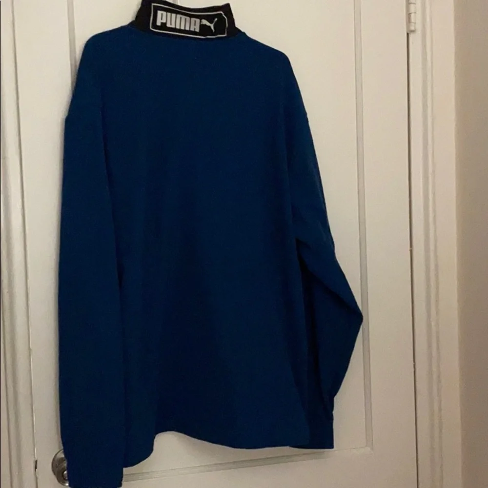 NWT Puma half zip blue & black sweater size: XXL